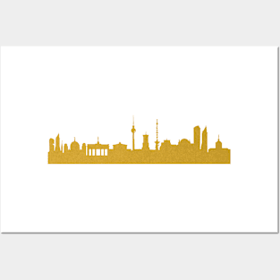 Golden Berlin Posters and Art